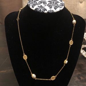 Anna Beck Gold Howlite Stones Collar Necklace NWT